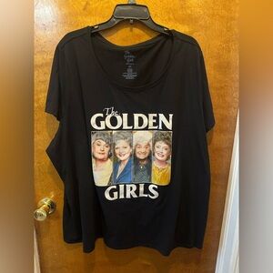 Golden girls plus size short sleeve round neck black tshirt size 4x